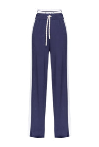 Pantalone felpa ampio con banda laterale