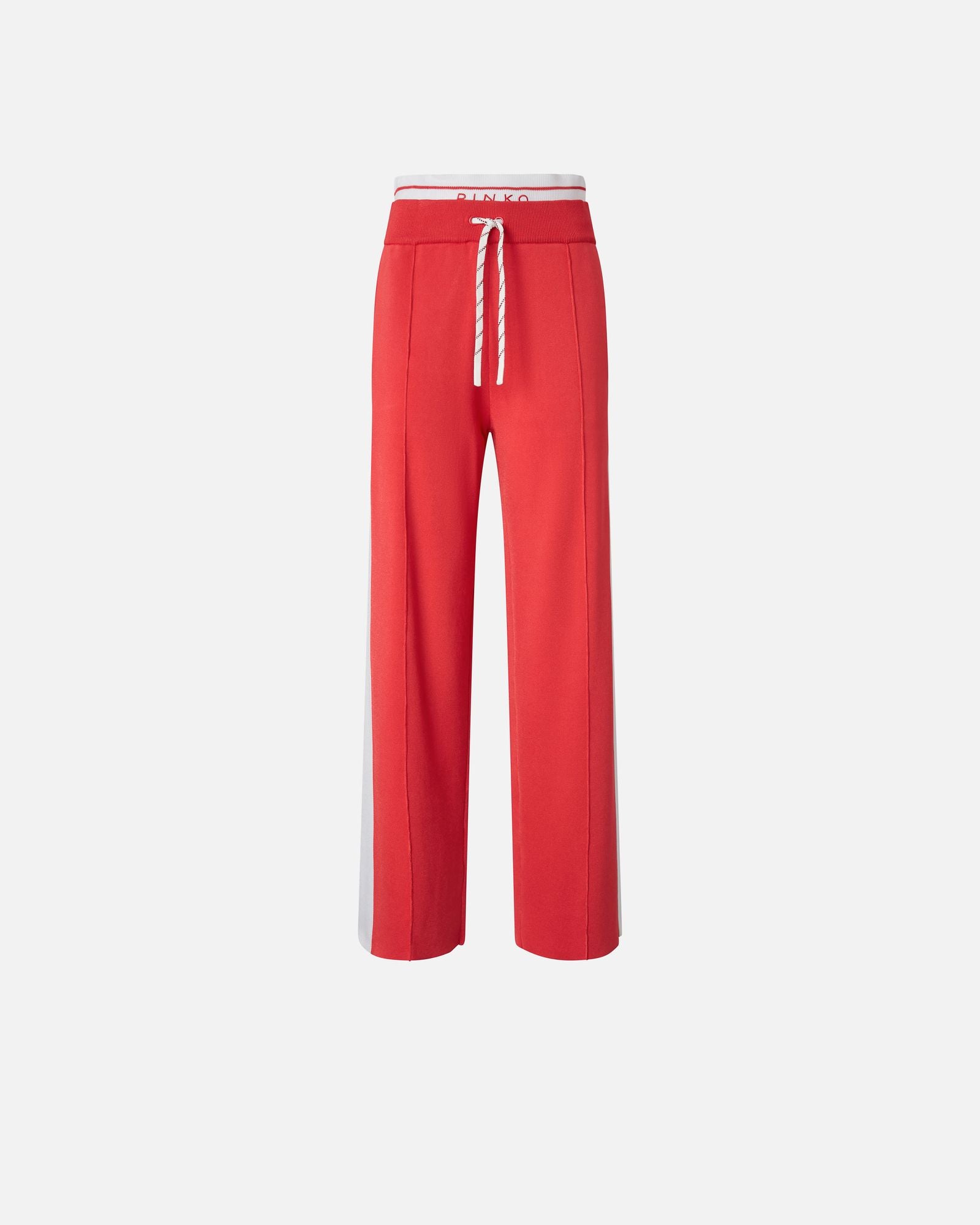 Pantalone felpa ampio con banda laterale 104739-A2FQ RZ1 PINKO 