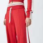 Pantalone felpa ampio con banda laterale 104739-A2FQ RZ1 PINKO 