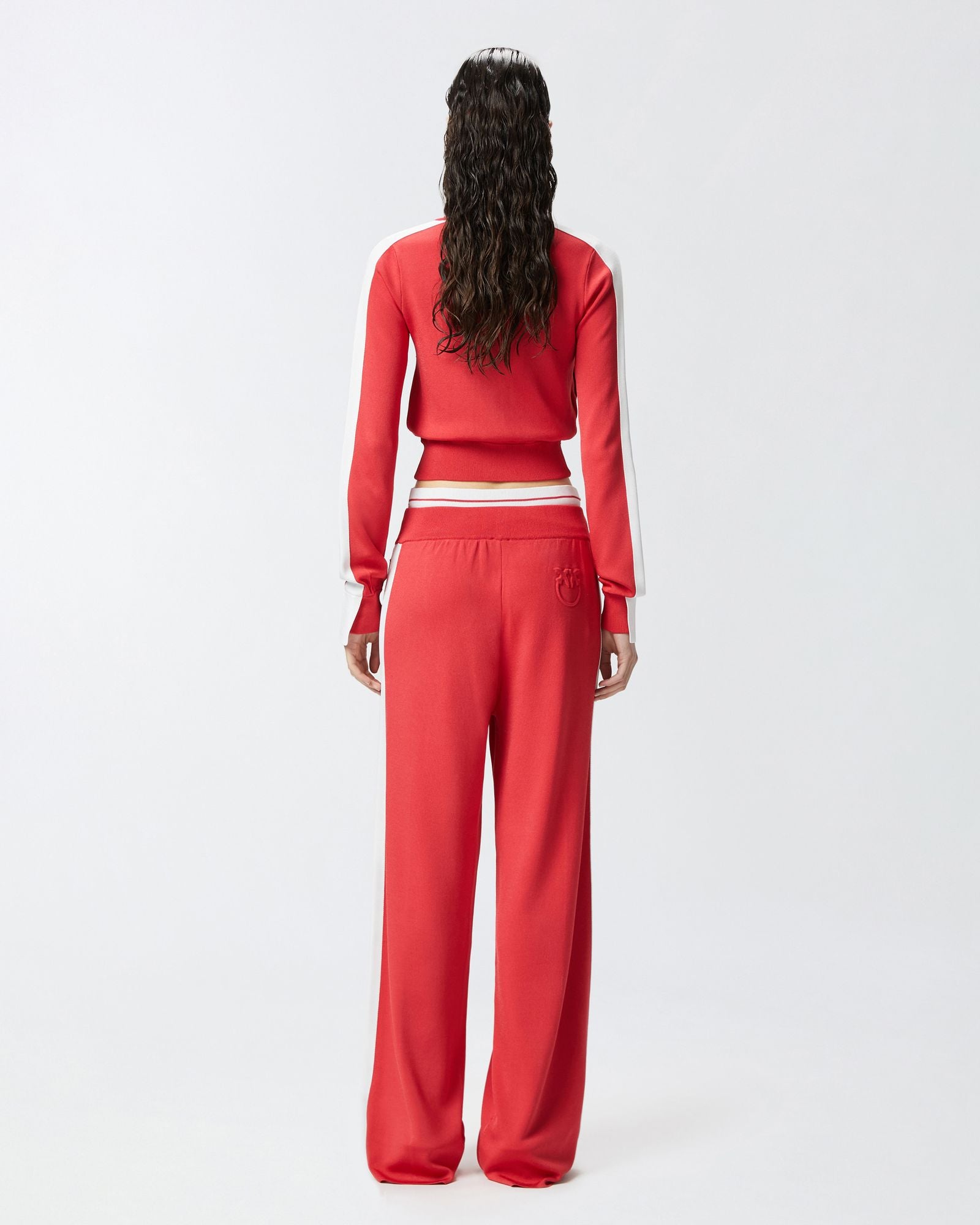 Pantalone felpa ampio con banda laterale 104739-A2FQ RZ1 PINKO 