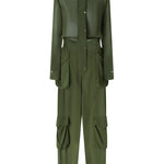 Tuta jumpsuit in georgette con tasche cargo 104750-A21F X83 PINKO 