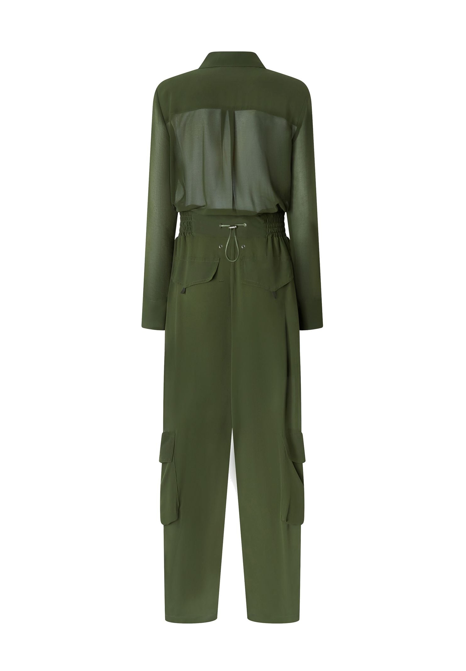 Tuta jumpsuit in georgette con tasche cargo 104750-A21F X83 PINKO 