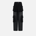 Pantalone cargo in georgette trasparente - Pinko 104751-A21F Z99 PINKO 