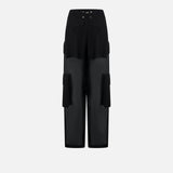 Pantalone cargo in georgette trasparente - Pinko 104751-A21F Z99 PINKO 