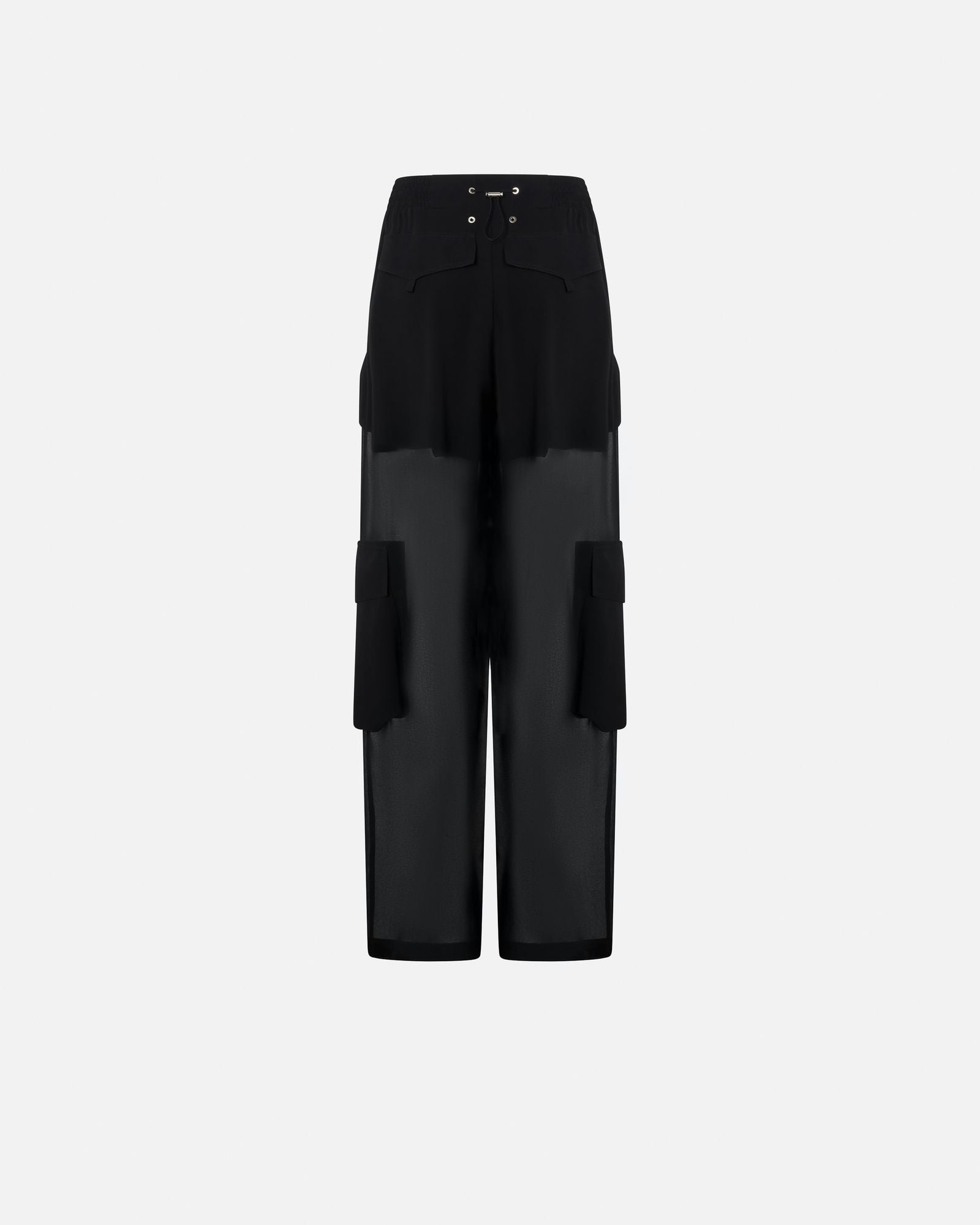 Pantalone cargo in georgette trasparente - Pinko 104751-A21F Z99 PINKO 
