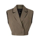 Gilet corto con rever ed elastico 104755-A2BQ L67 PINKO 