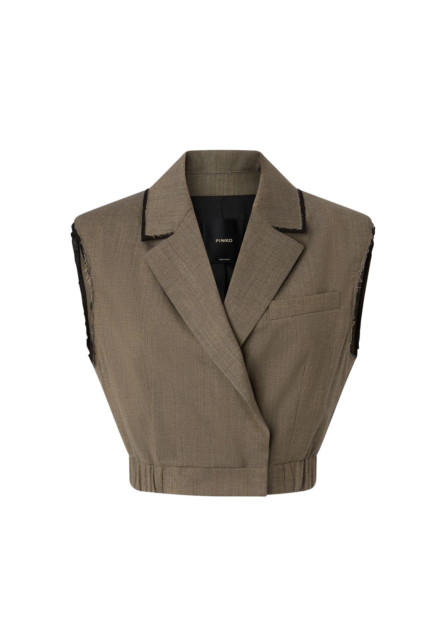 Gilet corto con rever ed elastico 104755-A2BQ L67 PINKO 