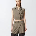 Gilet corto con rever ed elastico 104755-A2BQ L67 PINKO 