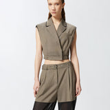Gilet corto con rever ed elastico 104755-A2BQ L67 PINKO 