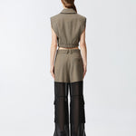 Gilet corto con rever ed elastico 104755-A2BQ L67 PINKO 