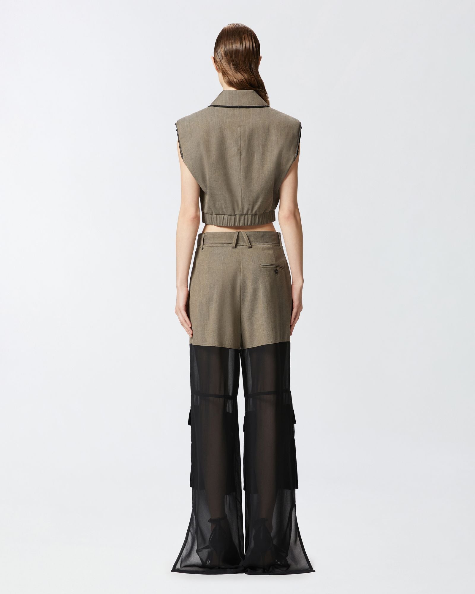 Gilet corto con rever ed elastico 104755-A2BQ L67 PINKO 