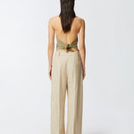 Pantalone largo con pieghe in tela 104781-A2EJ D18 PINKO 