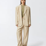 Pantalone largo con pieghe in tela 104781-A2EJ D18 PINKO 