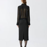 Camicia linea bomber in georgette 104787-A21F Z99 PINKO 