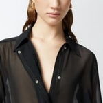 Camicia linea bomber in georgette 104787-A21F Z99 PINKO 