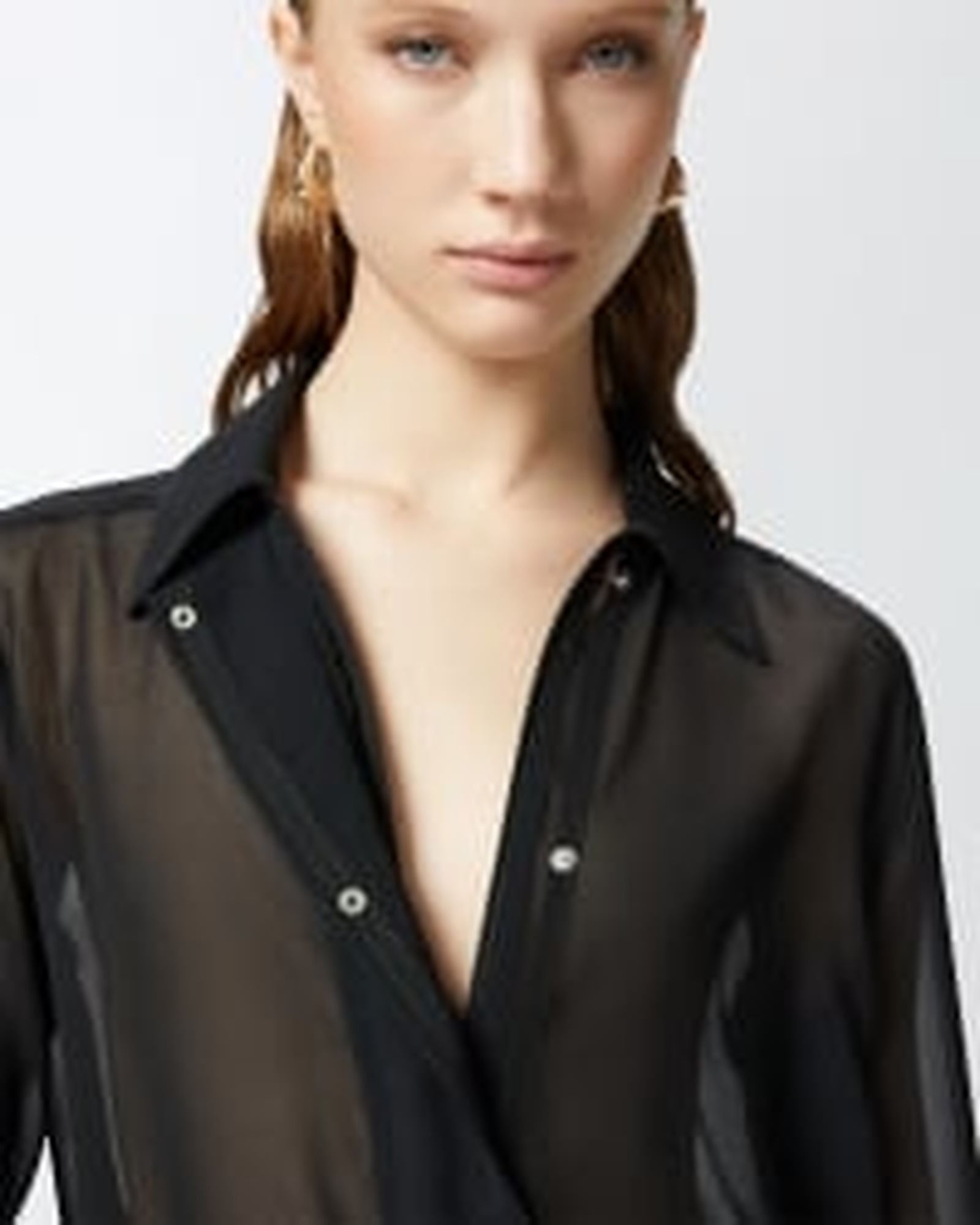 Camicia linea bomber in georgette 104787-A21F Z99 PINKO 