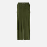 Gonna lunga in georgette 104789-A21F S1C PINKO 
