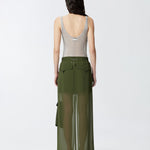 Gonna lunga in georgette 104789-A21F S1C PINKO 