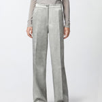 Pantalone ampio in raso delavé 104805-A2BP I53 PINKO 