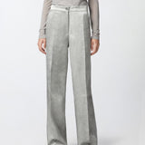 Pantalone ampio in raso delavé 104805-A2BP I53 PINKO 