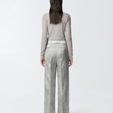 Pantalone ampio in raso delavé 104805-A2BP I53 PINKO 