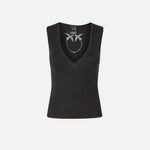 Top a costine misto seta 104808-A1KW Z99 PINKO 