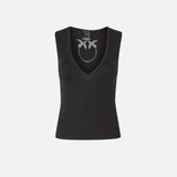 Top a costine misto seta 104808-A1KW Z99 PINKO 