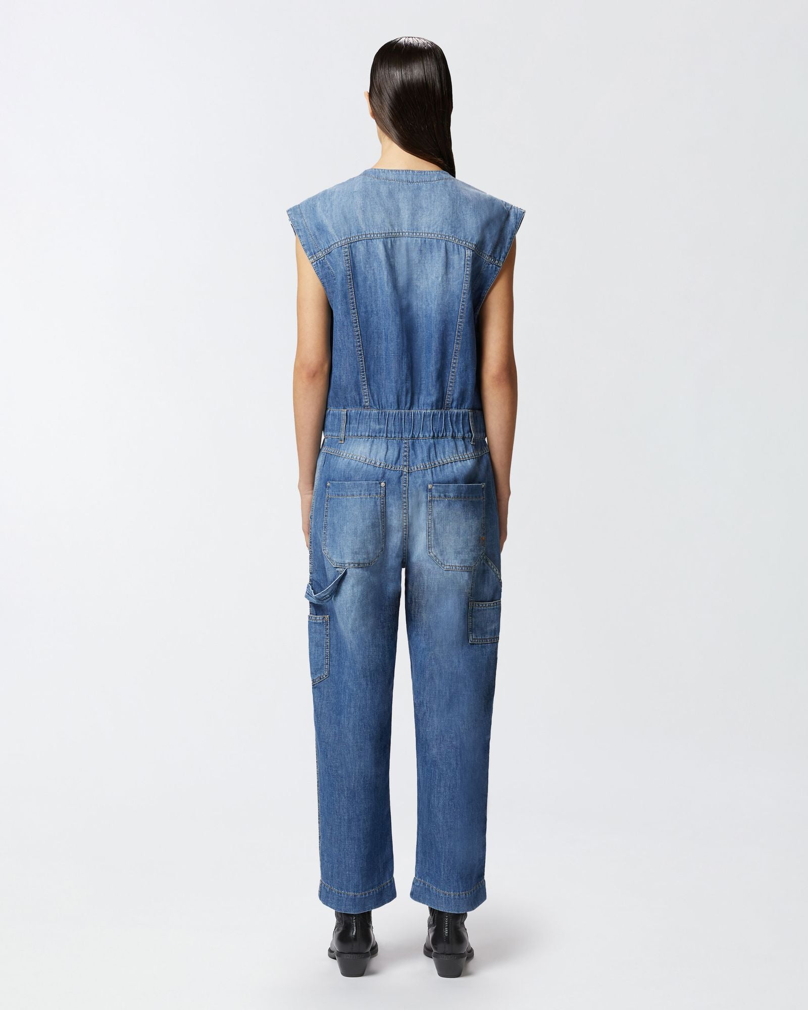 Tuta jeans senza maniche 104824-A2GQ PJD PINKO 