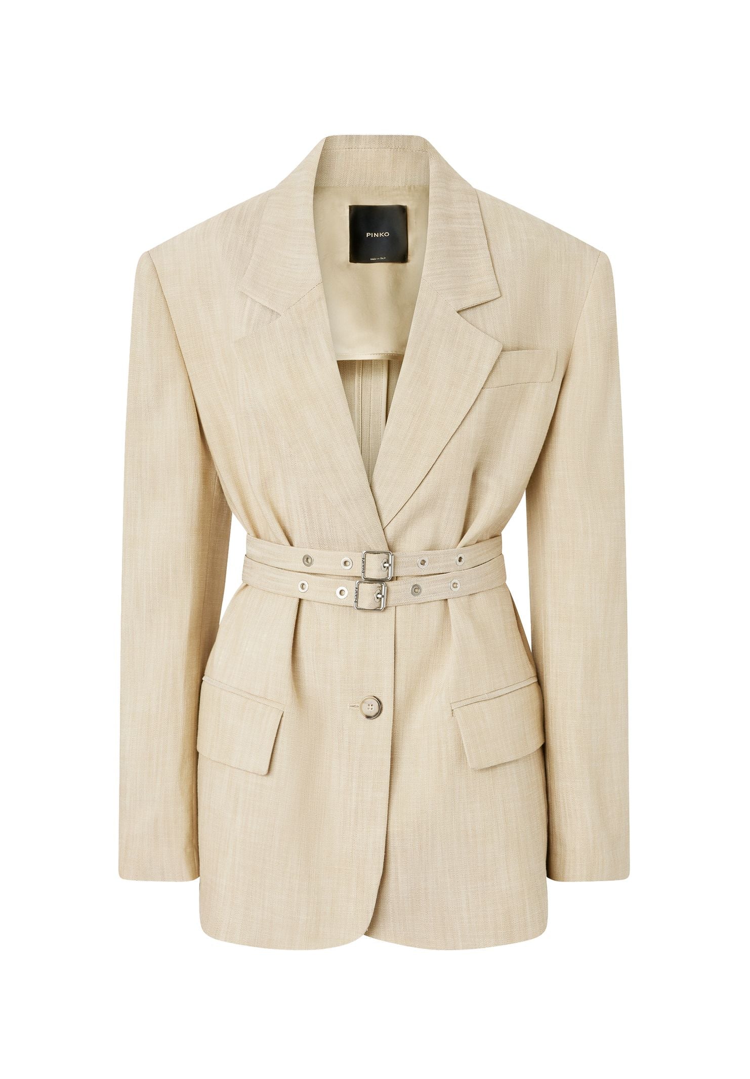 Giacca oversize in tela con texture 104887-A2EJ D18 PINKO 
