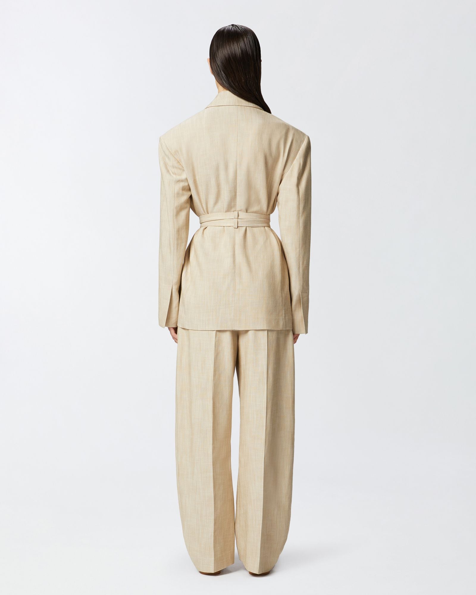 Giacca oversize in tela con texture 104887-A2EJ D18 PINKO 