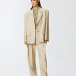 Giacca oversize in tela con texture 104887-A2EJ D18 PINKO 
