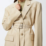 Giacca oversize in tela con texture 104887-A2EJ D18 PINKO 