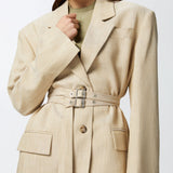 Giacca oversize in tela con texture 104887-A2EJ D18 PINKO 