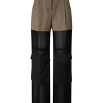 Pantalone cargo con georgette semitrasparente 104908-A2HC L67 PINKO 