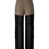 Pantalone cargo con georgette semitrasparente 104908-A2HC L67 PINKO 