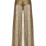 Pantalone palazzo rete paillettes 105009-A2EX X26 PINKO 