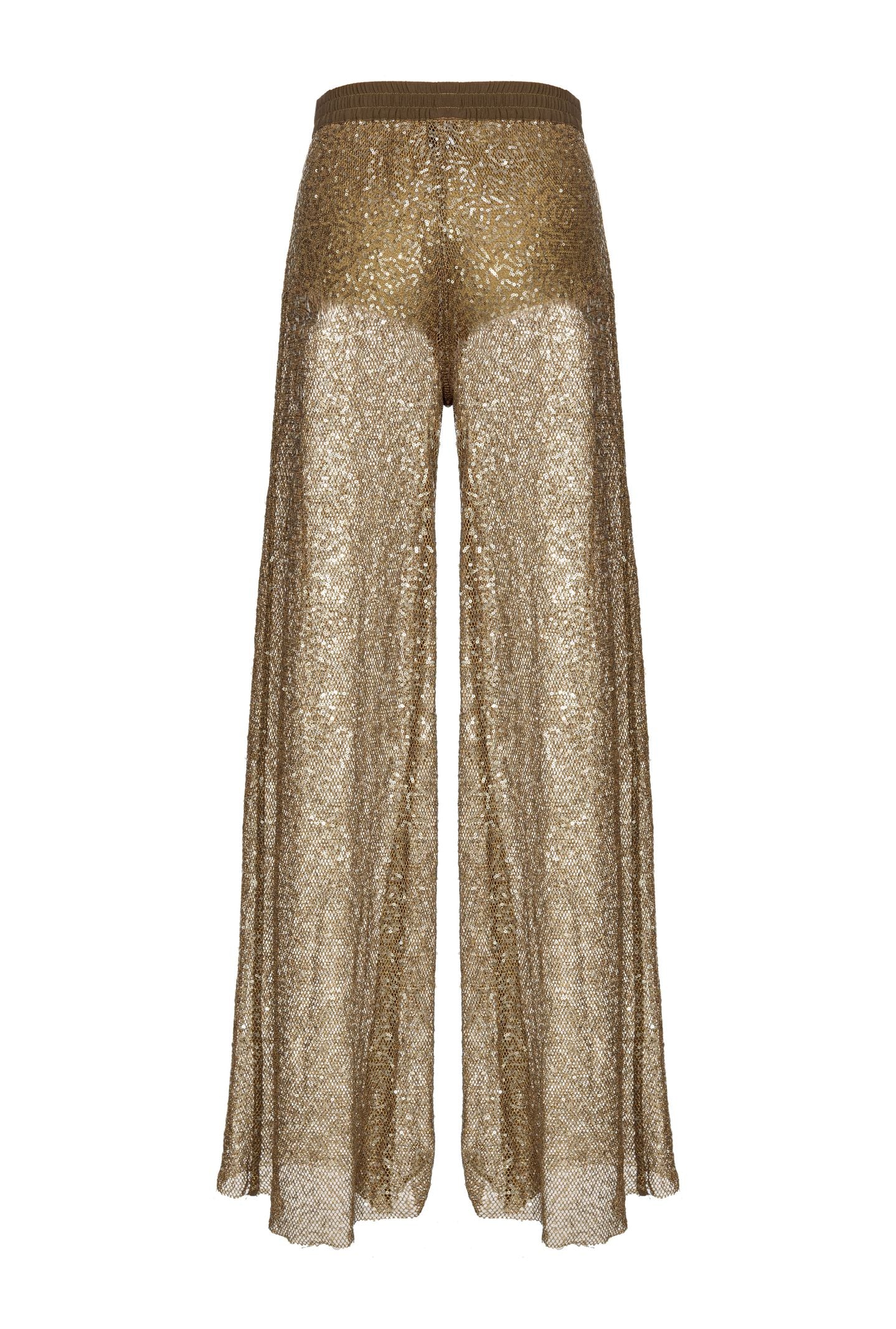 Pantalone palazzo rete paillettes 105009-A2EX X26 PINKO 