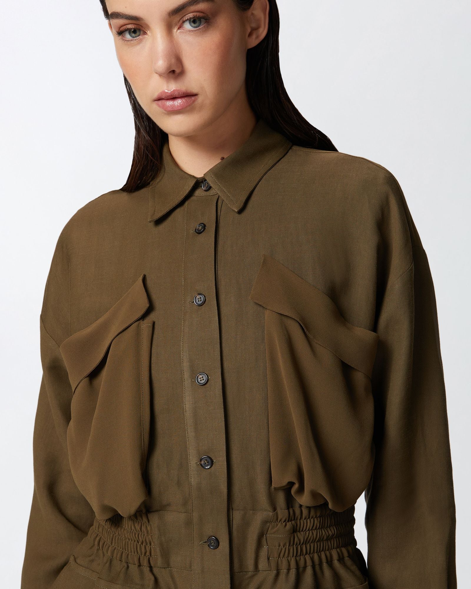 Giacca camicia leggera con tasche 105017-A2I9 S1C PINKO 