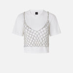 Maglia con top mini paillettes abbinato - Pinko 105145-A2LT ZI6 PINKO 
