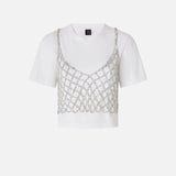 Maglia con top mini paillettes abbinato - Pinko 105145-A2LT ZI6 PINKO 