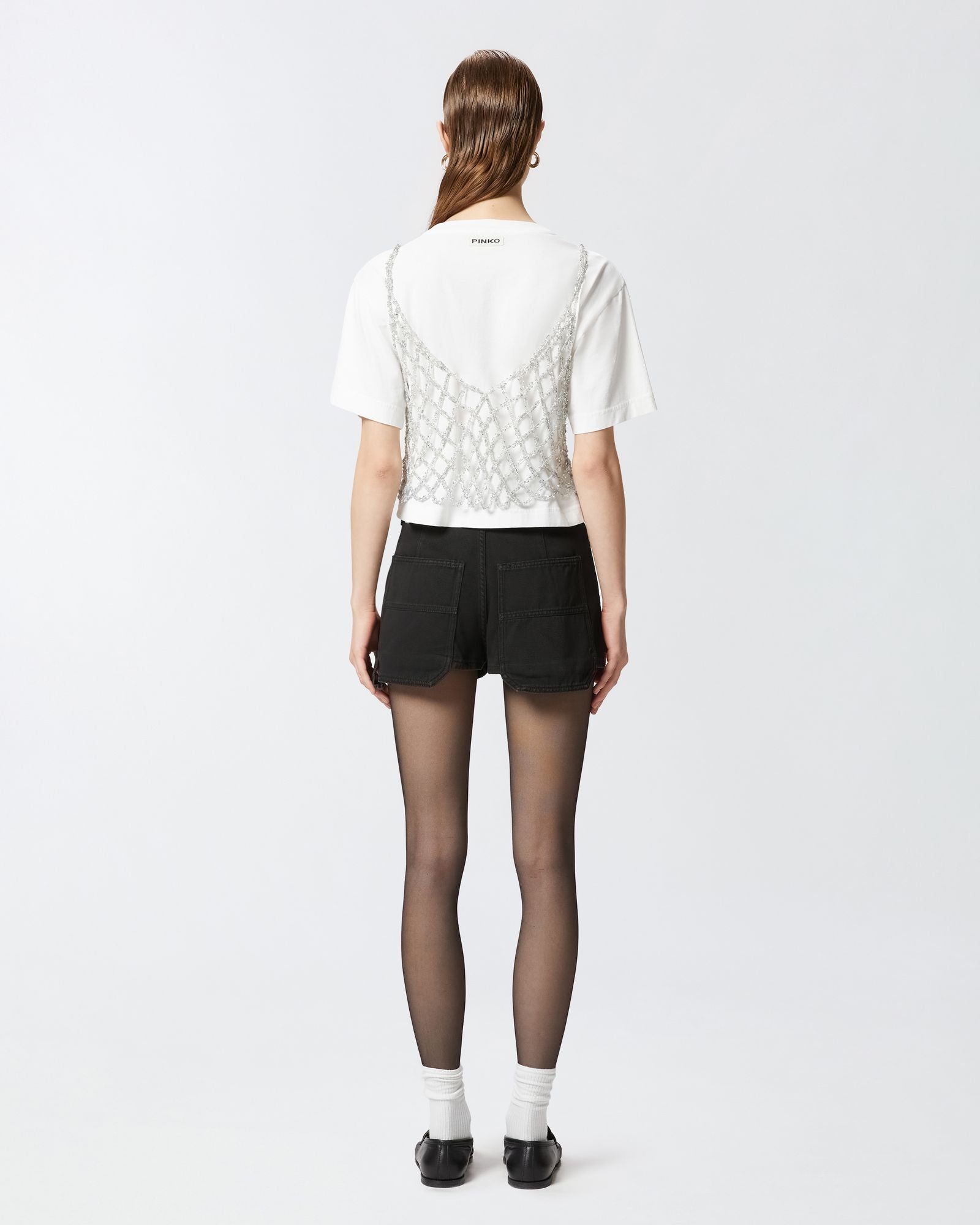Maglia con top mini paillettes abbinato - Pinko 105145-A2LT ZI6 PINKO 