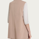 Gilet lungo in tessuto tencel Super Natural DP79GLSS25 B29 RAGNO 