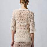 Maglia effetto pizzo B22021 B2202 ROBERTO COLLINA 