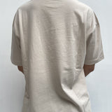 T-shirt con stampa TS301 BEIGE TOP-TEE 
