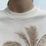 T-shirt con stampa TS301 BEIGE TOP-TEE 
