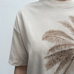 T-shirt con stampa TS301 BEIGE TOP-TEE 