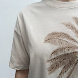 T-shirt con stampa TS301 BEIGE TOP-TEE 
