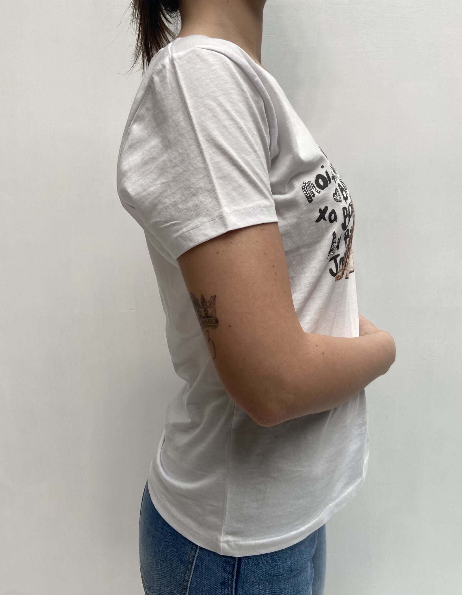 T-shirt con stampa TS315 BIANCO TOP-TEE 