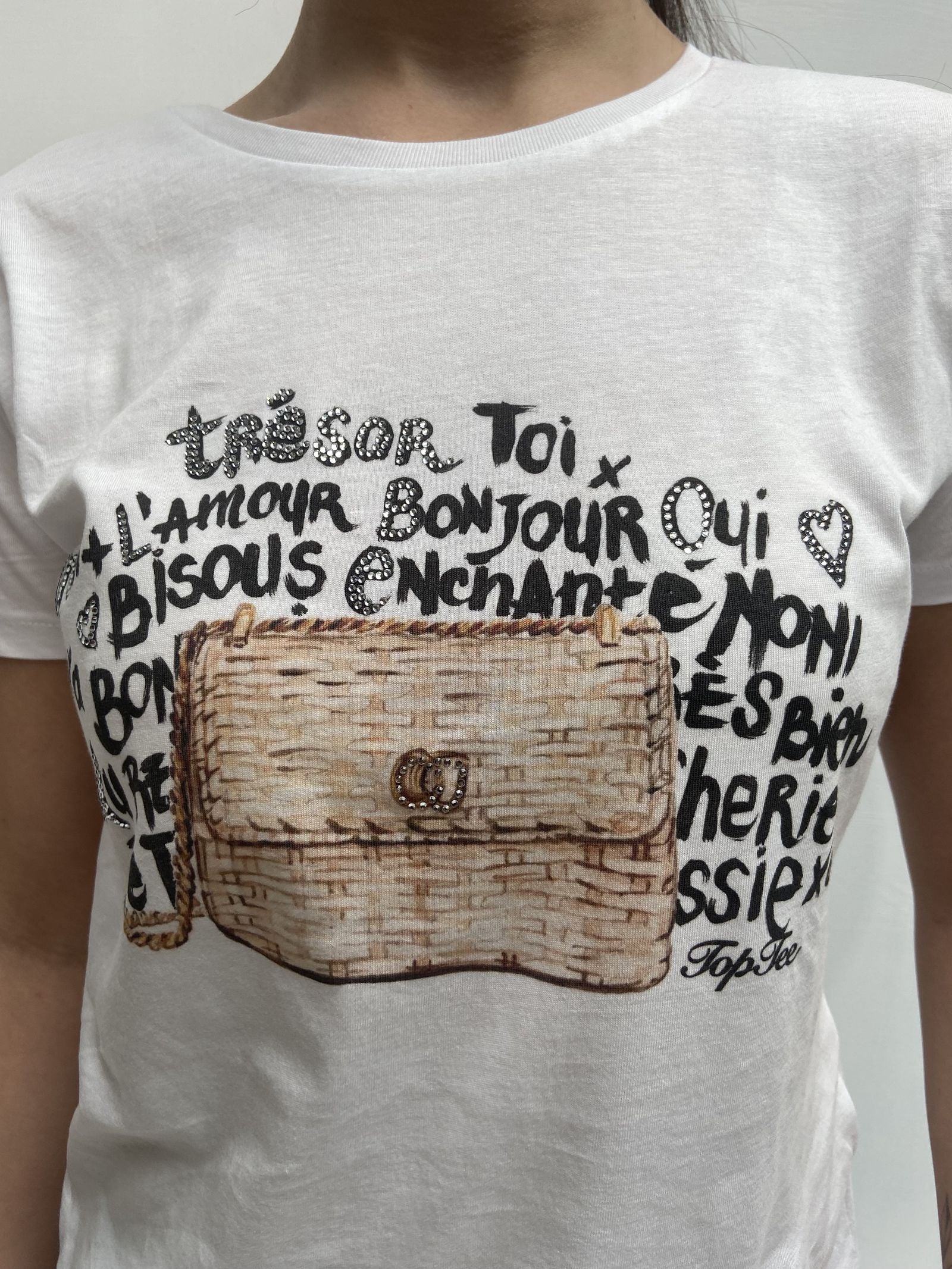 T-shirt con stampa TS315 BIANCO TOP-TEE 