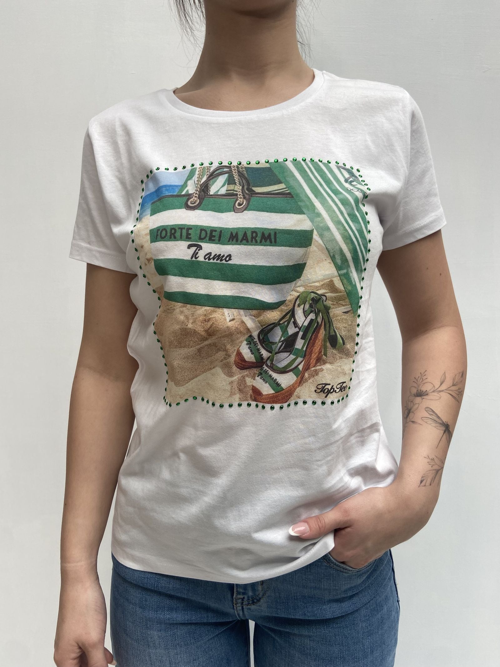 T-shirt con stampa TS316 BIANCO TOP-TEE 